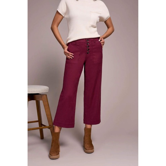 Tribal Sophia Curvy Jeans Womens Size 10 Passion Plum Wide Leg Stretch Cotton - Picture 3 of 4